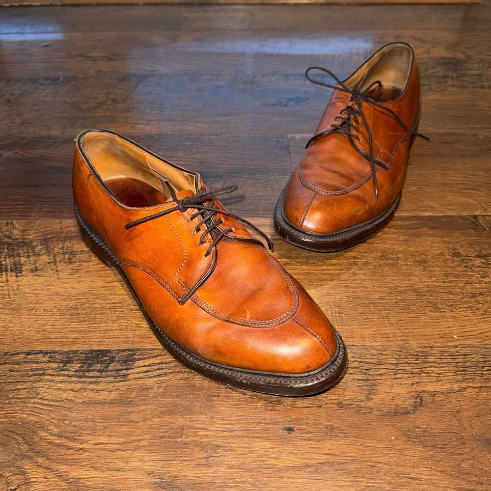 Allen Edmonds Walton Men's Brown Leather Split Toe Derby Shoes